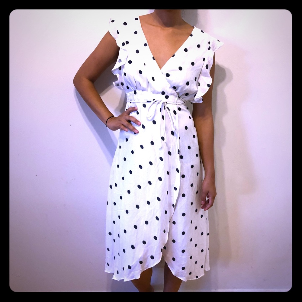 White polka dot summer dress by Essue